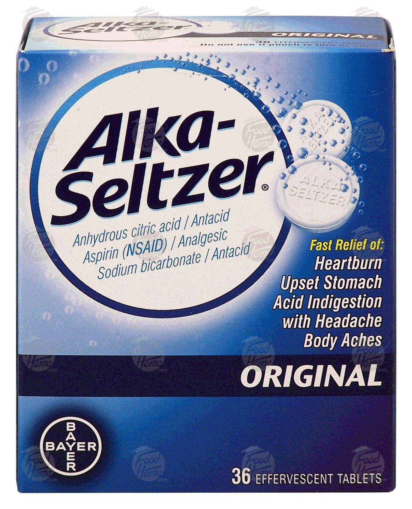 Alka Seltzer&nbsp;Original&nbsp;fast relief antacid & pain relief medicine for heartburn and acid indigestion Full-Size Picture